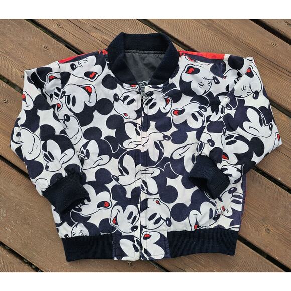 Vintage Mickey Mouse RARE 1979 Seoul Enterprise Korea Reversible Jacket Youth - Picture 1 of 11
